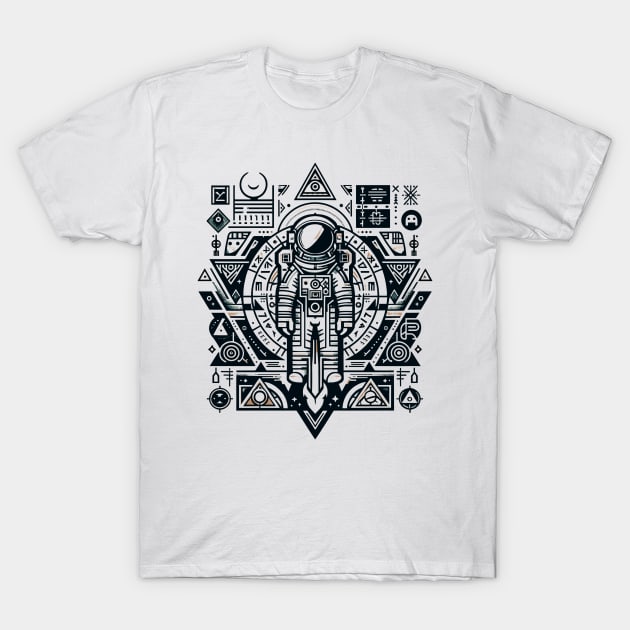 Timeless Voyager: Ancient Astronaut T-Shirt by Graphic Wonders Emporium